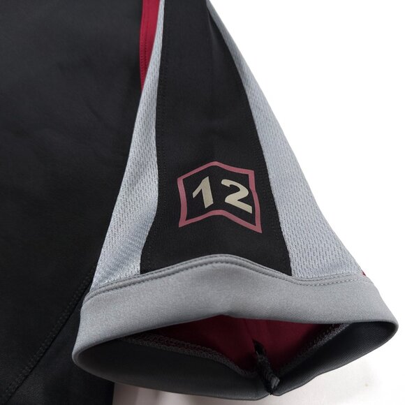 Hunger Games Shirt Medium Black Red Training Uniform Costume Cosplay 1/4 Zip - Picture 2 of 4